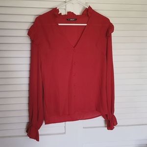 Shein S Sheer Dress Blouse